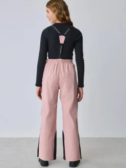 Baker by Ted Baker Pink Waterproof Logo-Tape Padded Ski Salopettes Trousers^ Pants & Leggings|Pants & Leggings