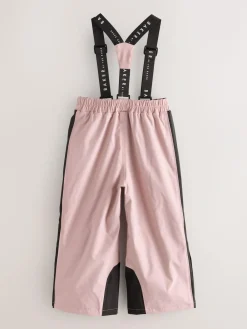 Baker by Ted Baker Pink Waterproof Logo-Tape Padded Ski Salopettes Trousers^ Pants & Leggings|Pants & Leggings