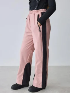 Baker by Ted Baker Pink Waterproof Logo-Tape Padded Ski Salopettes Trousers^ Pants & Leggings|Pants & Leggings