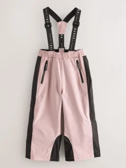 Baker by Ted Baker Pink Waterproof Logo-Tape Padded Ski Salopettes Trousers^ Pants & Leggings|Pants & Leggings