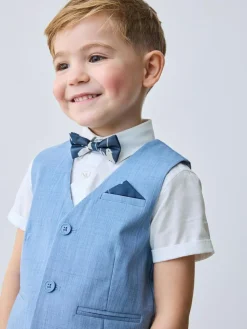 Online Baker by Ted Baker Shirt Waistcoat and Shorts Set Blue