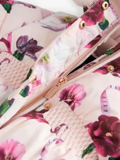 Baker by Ted Baker Shower Resistant Bubble Hem Padded Coat Pink