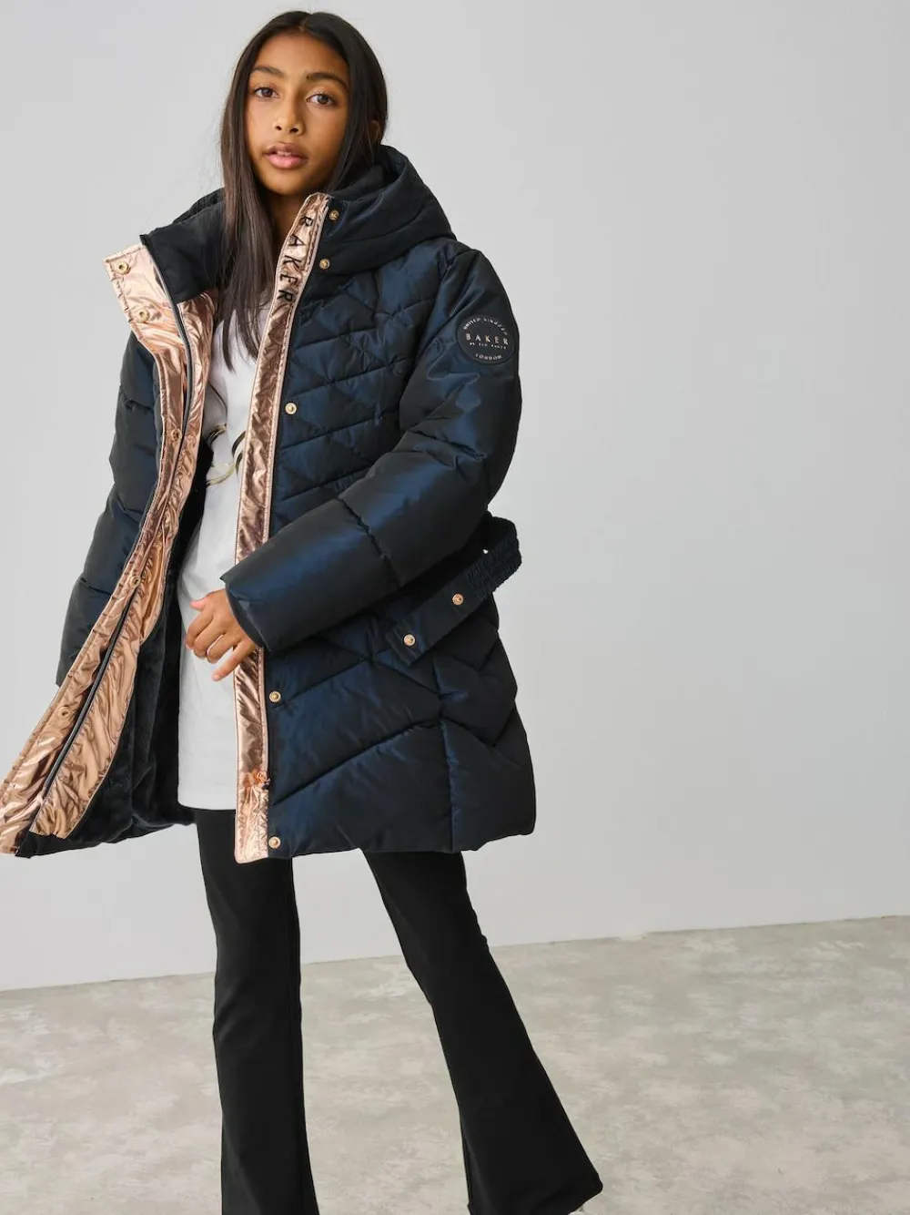 Baker by Ted Baker Shower Resistant Midweight Belted Padded Coat^ Jackets & Coats|Snowsuits & Coats