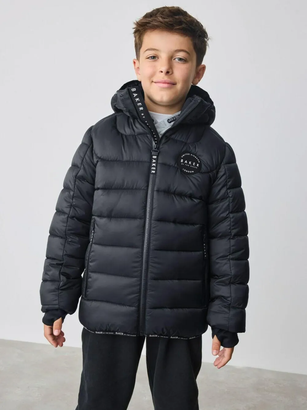 Online Baker by Ted Baker Shower Resistant Midweight Padded Coat Navy