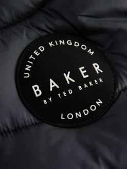 Online Baker by Ted Baker Shower Resistant Midweight Padded Coat Navy