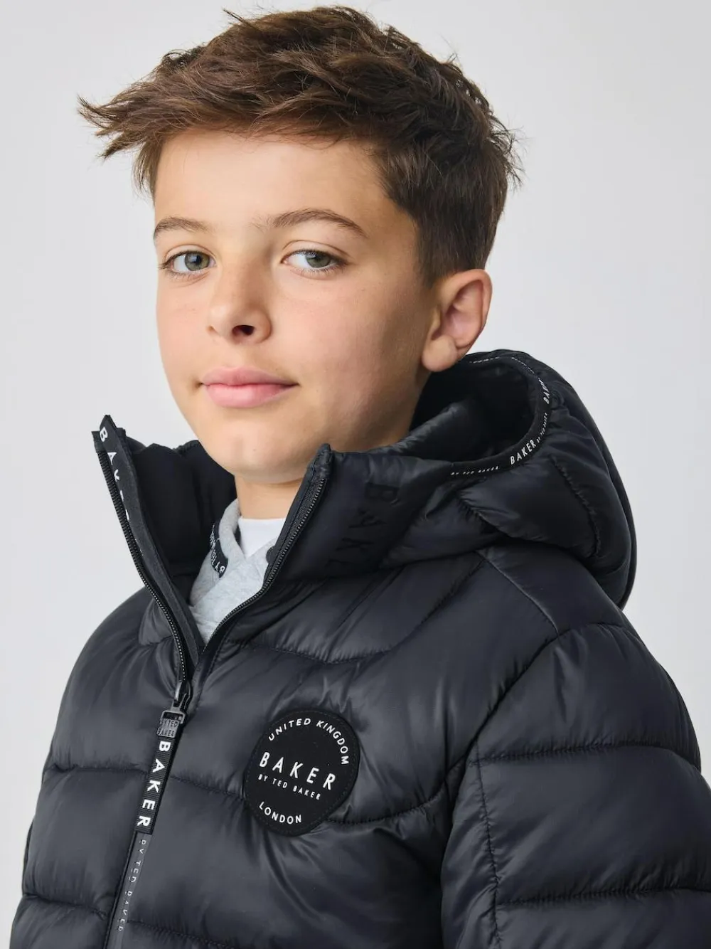 Online Baker by Ted Baker Shower Resistant Midweight Padded Coat Navy