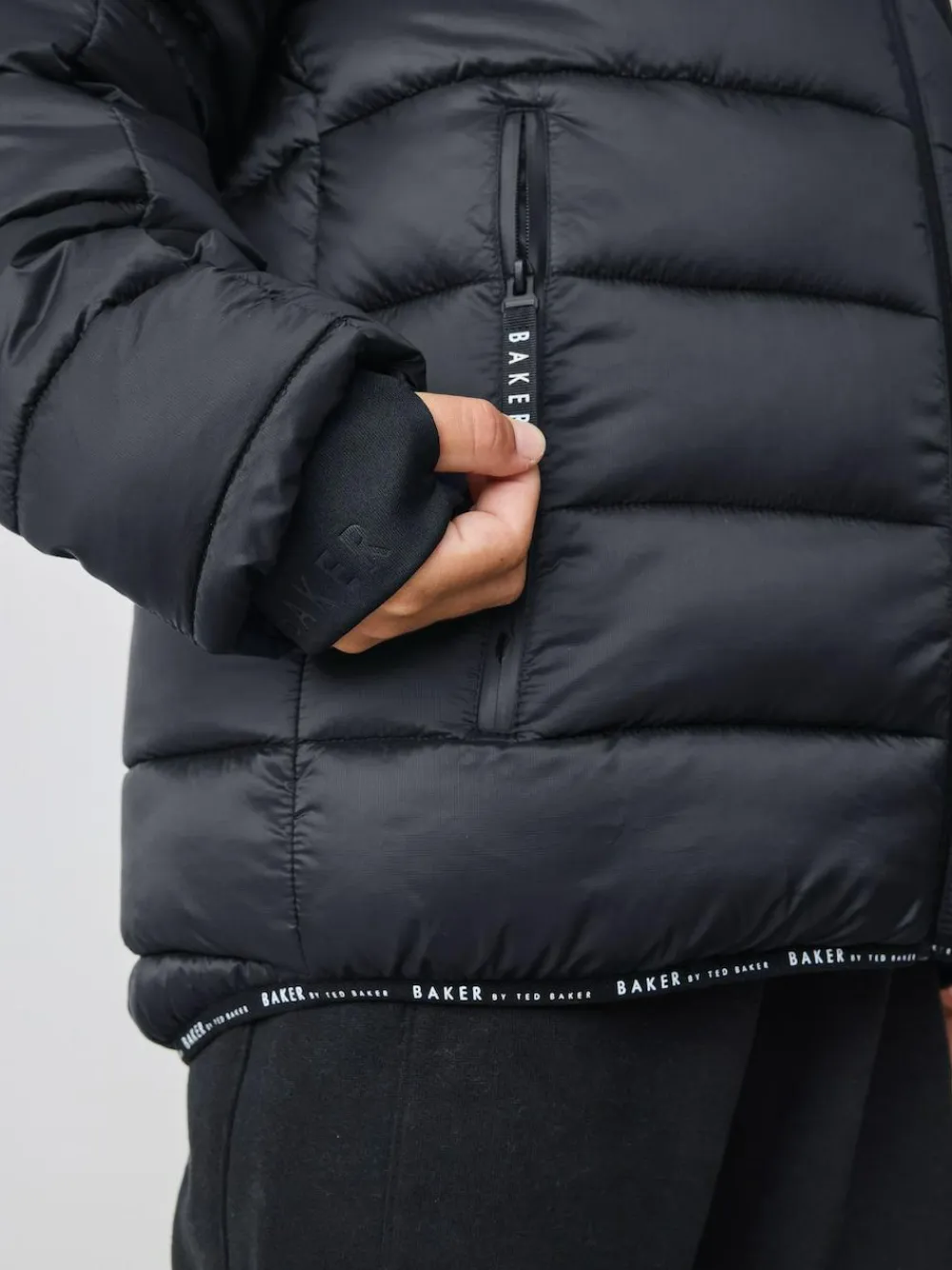 Online Baker by Ted Baker Shower Resistant Midweight Padded Coat Navy