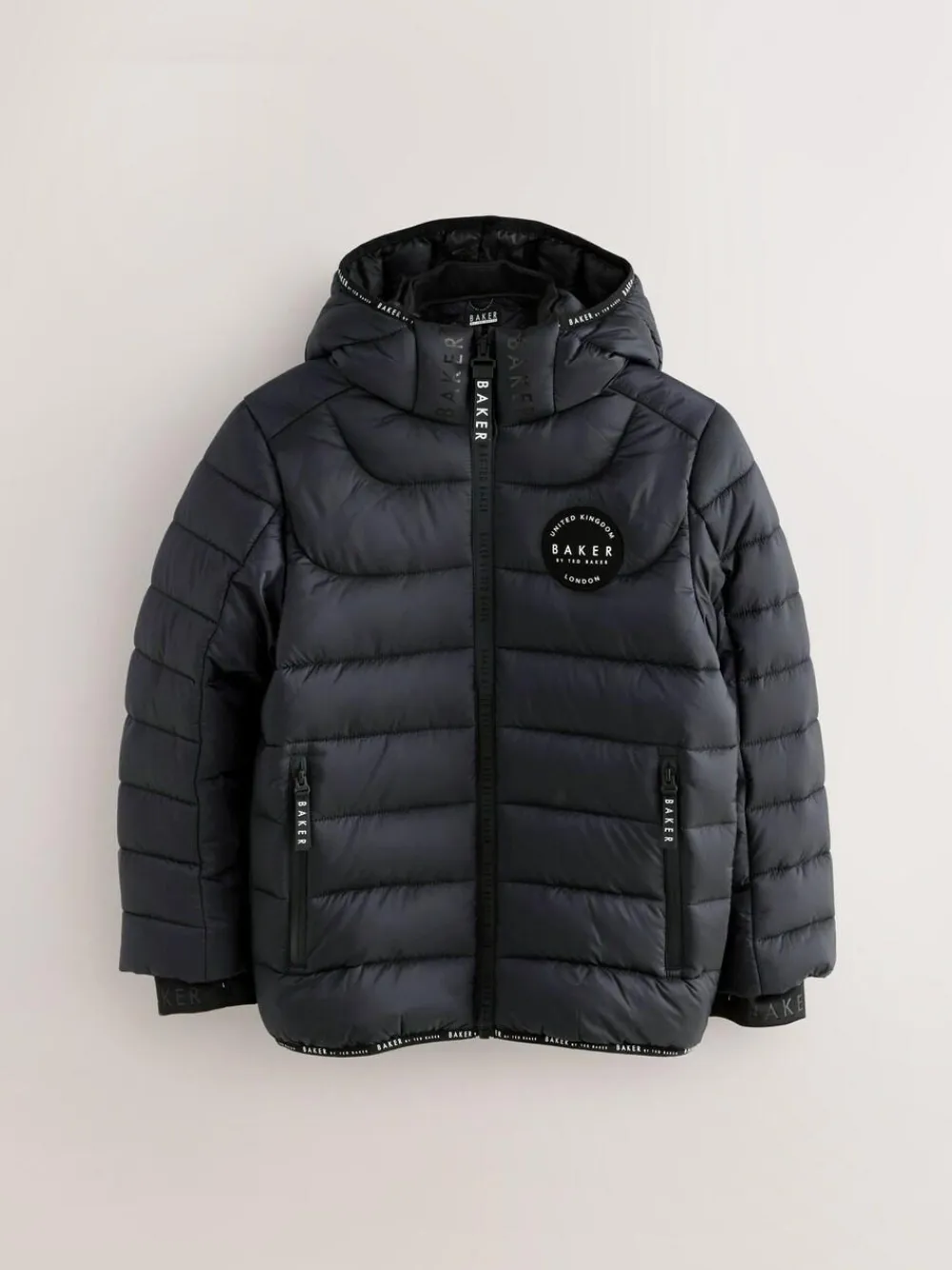 Online Baker by Ted Baker Shower Resistant Midweight Padded Coat Navy