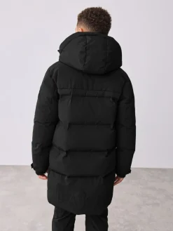 Hot Baker by Ted Baker Shower Resistant Longline Padded Coat Black