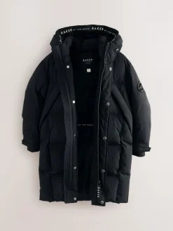 Hot Baker by Ted Baker Shower Resistant Longline Padded Coat Black