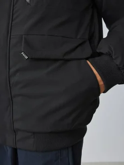 Hot Baker by Ted Baker Shower Resistant Padded Bomber Black Coat