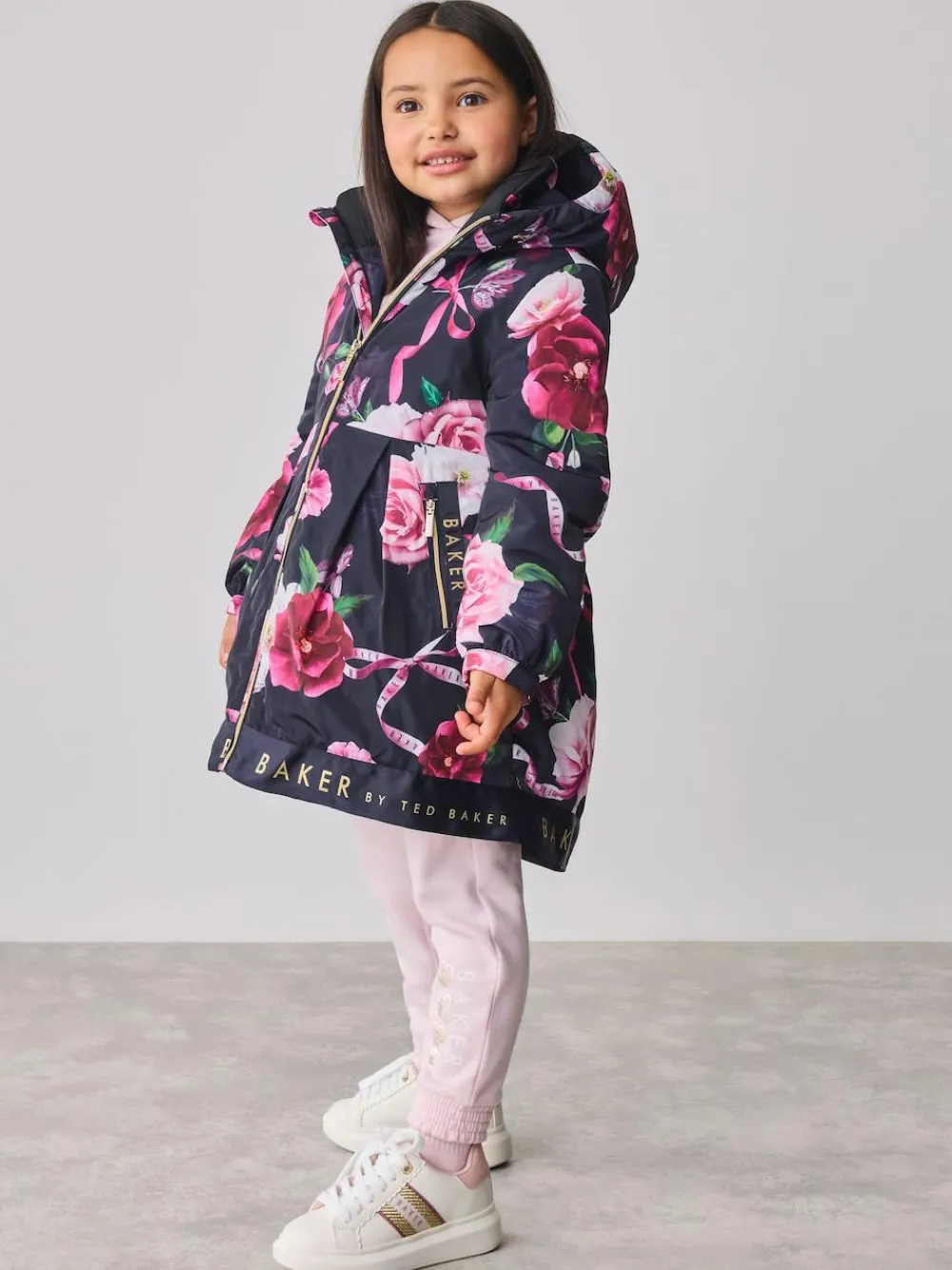 Baker by Ted Baker Shower Resistant Branded Hem Raincoat^ Jackets & Coats|Snowsuits & Coats