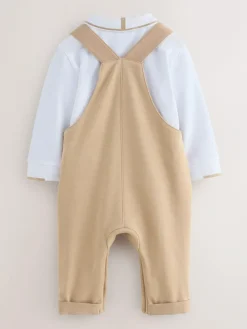 Baker by Ted Baker Stone Dungaree and Polo Shirt Set^BOY Dungarees