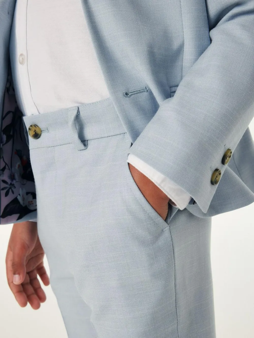 Hot Baker by Ted Baker Suit Trousers Light Blue