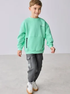 Baker by Ted Baker Sweatshirt and Cargo Joggers Set^BOY Sweatshirts & Hoodies|Sweat Pants