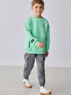 Baker by Ted Baker Sweatshirt and Cargo Joggers Set^BOY Sweatshirts & Hoodies|Sweat Pants