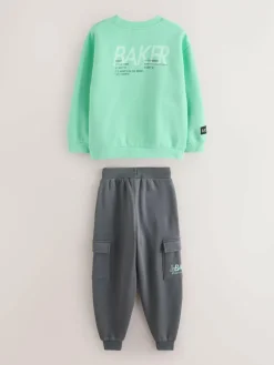 Baker by Ted Baker Sweatshirt and Cargo Joggers Set^BOY Sweatshirts & Hoodies|Sweat Pants