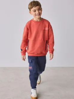 Best Baker by Ted Baker Sweatshirt and Cargo Joggers Set Red