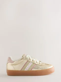 Online Baker by Ted Baker Tape Trainers with Gum Sole Gold