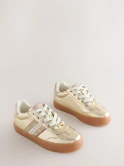 Online Baker by Ted Baker Tape Trainers with Gum Sole Gold