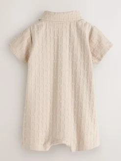 Best Baker by Ted Baker Textured Romper and Hat Set Stone