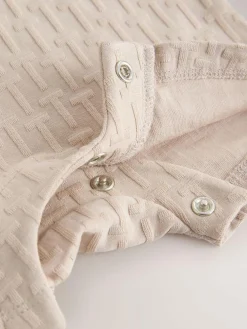 Best Baker by Ted Baker Textured Romper and Hat Set Stone