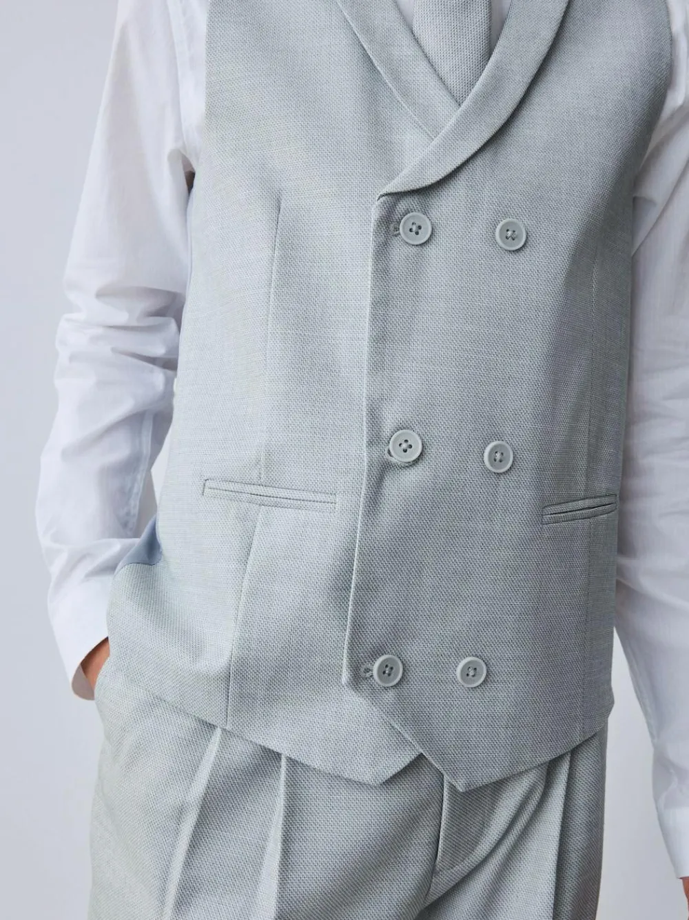 Discount Baker by Ted Baker Waistcoat, Shirt And Tie Set Grey