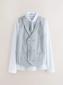 Discount Baker by Ted Baker Waistcoat, Shirt And Tie Set Grey