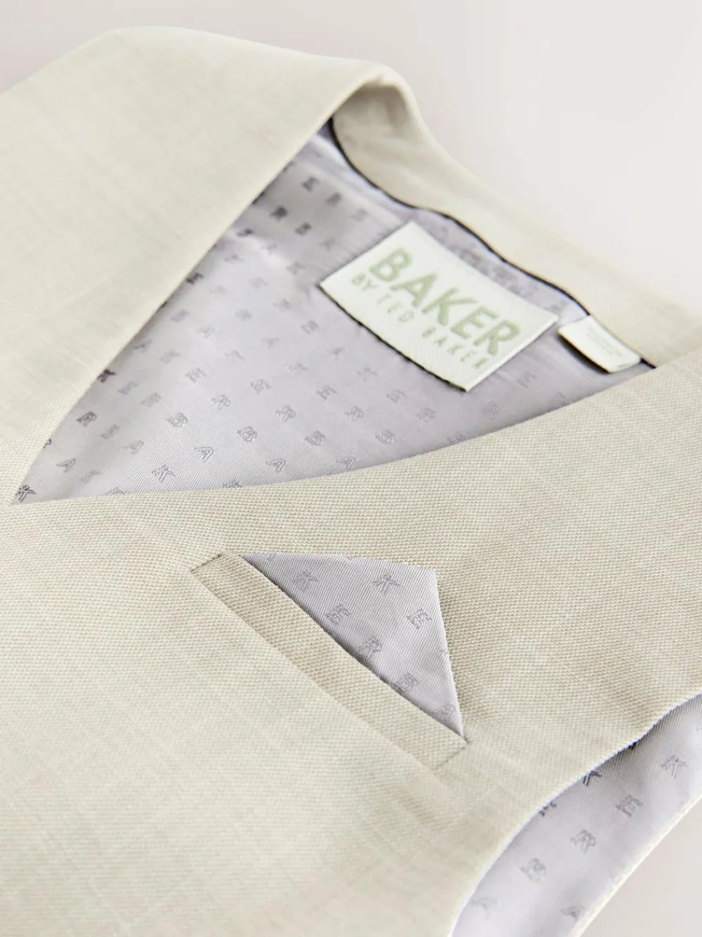 Best Baker by Ted Baker Waistcoat, Shirt And Tie Set Stone