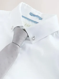 Best Baker by Ted Baker Waistcoat, Shirt And Tie Set Stone