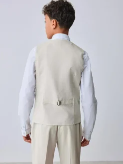 Best Baker by Ted Baker Waistcoat, Shirt And Tie Set Stone