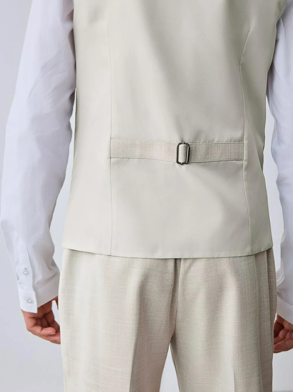 Best Baker by Ted Baker Waistcoat, Shirt And Tie Set Stone