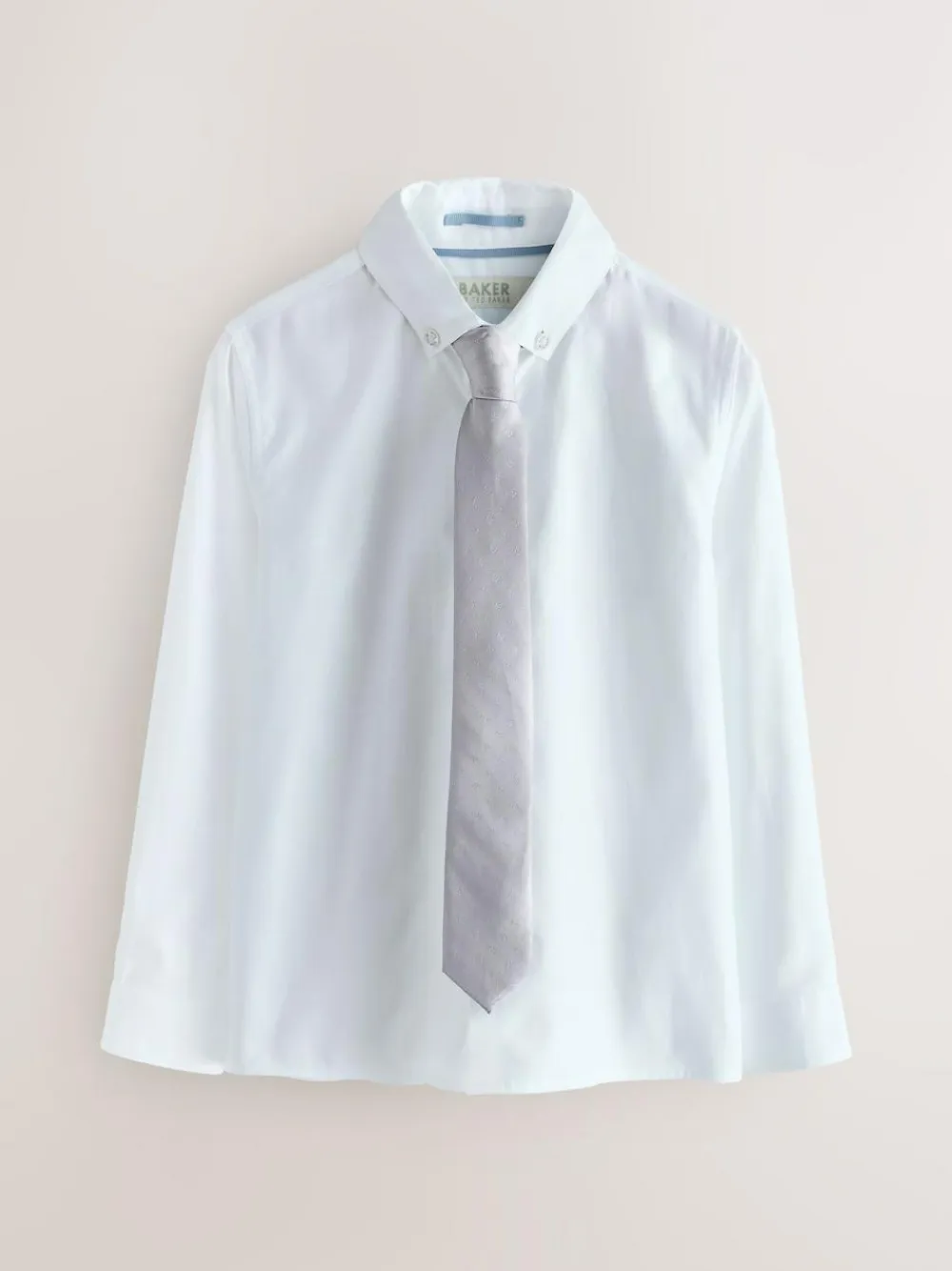 Best Baker by Ted Baker Waistcoat, Shirt And Tie Set Stone