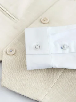 Best Baker by Ted Baker Waistcoat, Shirt And Tie Set Stone