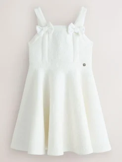 Sale Baker by Ted Baker White Lace Bow Scuba Dress