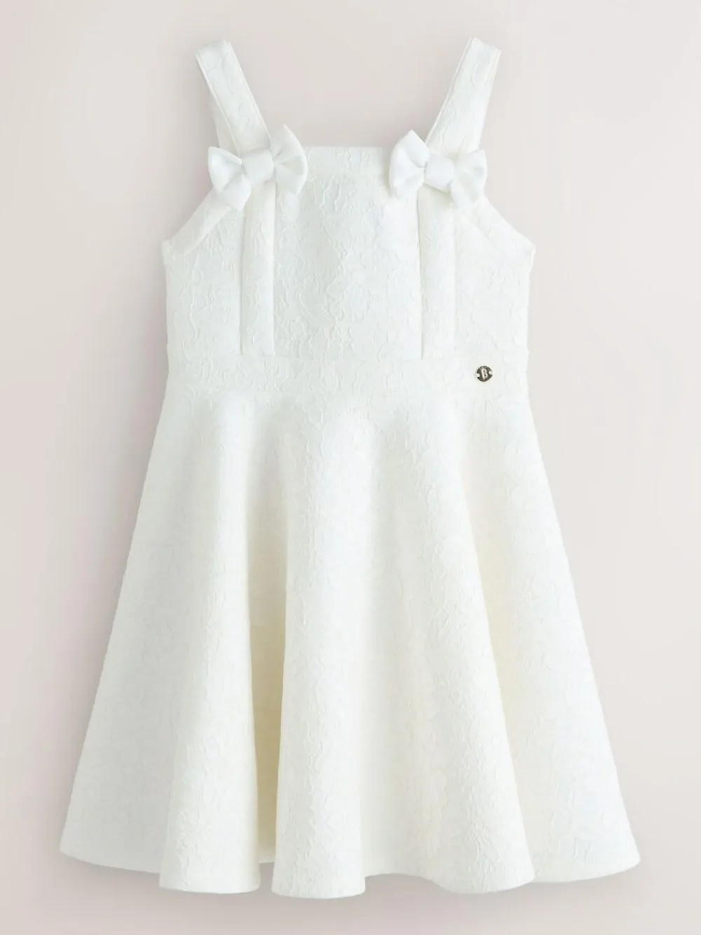 Sale Baker by Ted Baker White Lace Bow Scuba Dress