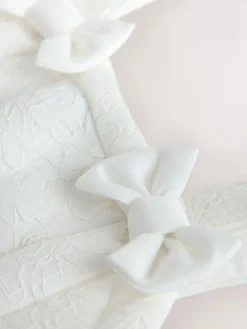 Sale Baker by Ted Baker White Lace Bow Scuba Dress