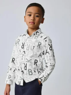 Baker by Ted Baker White Printed Shirt^BOY Shirts
