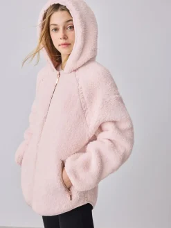 Baker by Ted Baker Zip-Through Hooded Borg Fleece Jacket^ Sweatshirts & Hoodies|Jackets & Coats