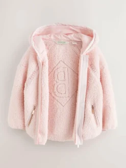 Baker by Ted Baker Zip-Through Hooded Borg Fleece Jacket^ Sweatshirts & Hoodies|Jackets & Coats