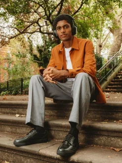 Hot Base London Clapton Brogue Trainer Black