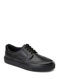 Hot Base London Clapton Brogue Trainer Black