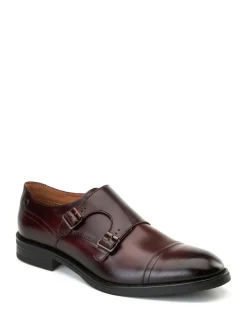 Outlet Base London Taper Monk Shoe Bordo Red