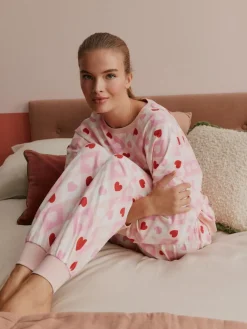 Bath & Body Works Pink Hearts Twosie Pyjamas^Women Pyjamas|All Night & Lounge