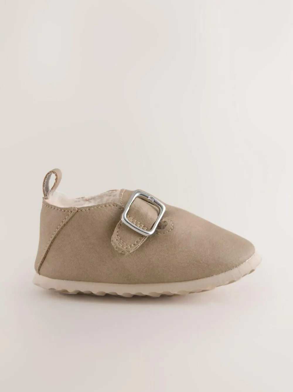 Next Beige Baby Faux Fur Lined Clog Shoes (0-24mths)^ Shoes