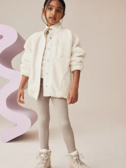 Next Beige Seamless Ribbed High Waist Leggings (3-16yrs)^ Pants & Leggings|Pants & Leggings