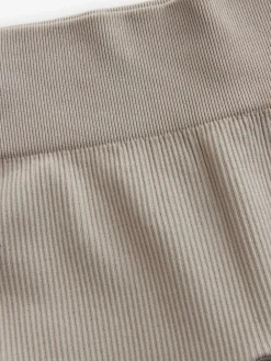 Next Beige Seamless Ribbed High Waist Leggings (3-16yrs)^ Pants & Leggings|Pants & Leggings