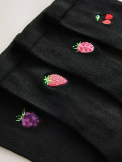 Next Berries Embroidered Motif Ankle Socks 4 Pack^Women Socks & Tights