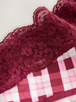 Next Extra High Leg Cotton Lace Knickers 4 Pack^Women All Lingerie|Panties