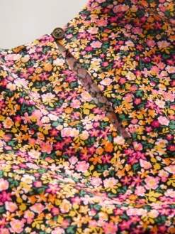 Outlet Next Long Sleeve Ruffle Dress (3-16yrs) Berry Pink Ditsy